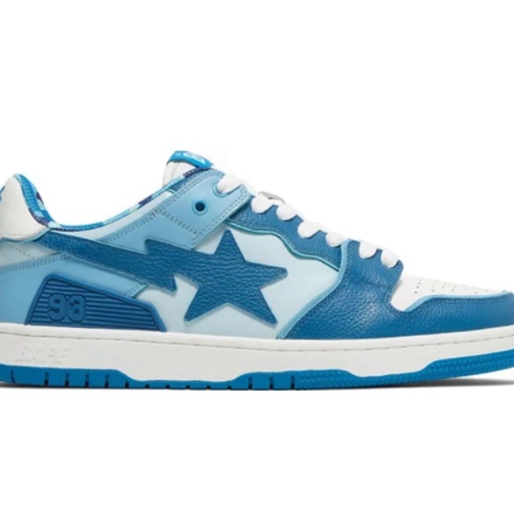 Blue ape , bape sk8 worn once